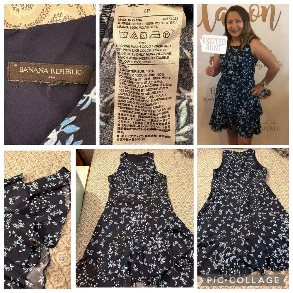 Banana Republic Floral Ruffle Hem Dress
